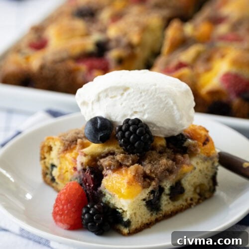 Nectarine and Berry Buckle