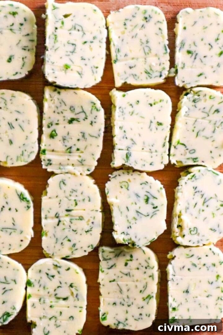 garlic dill and chive compound butter
