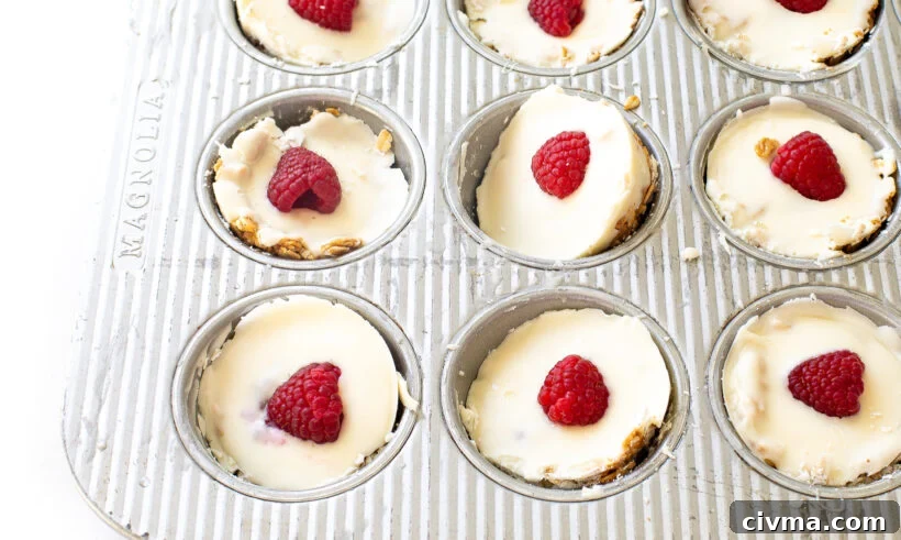 White chocolate oat cups after chilling in the muffin tin.