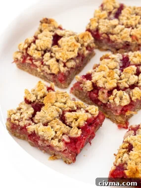 Strawberry oatmeal bars.