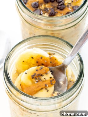 Peanut butter overnight oats.