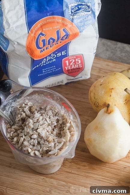 Pear and Almond Crumble | Healthy-Delicious.com