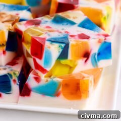 broken glass jello