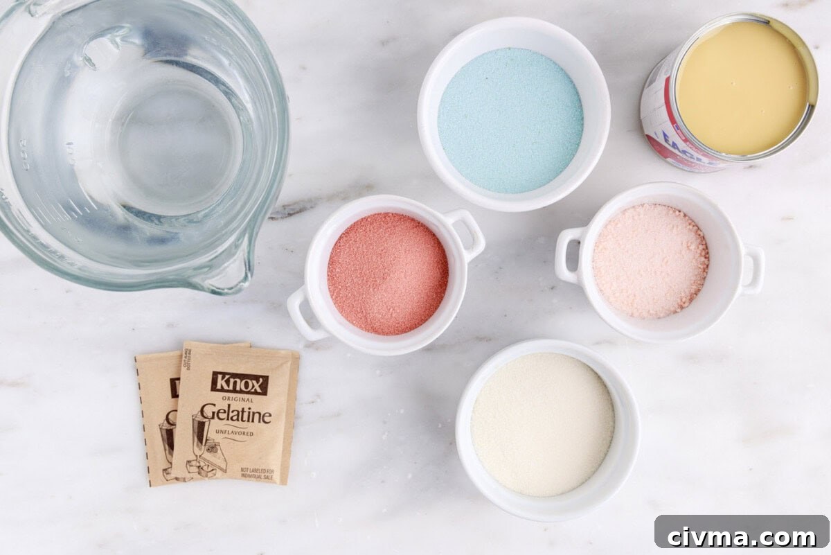 ingredients for broken glass jello