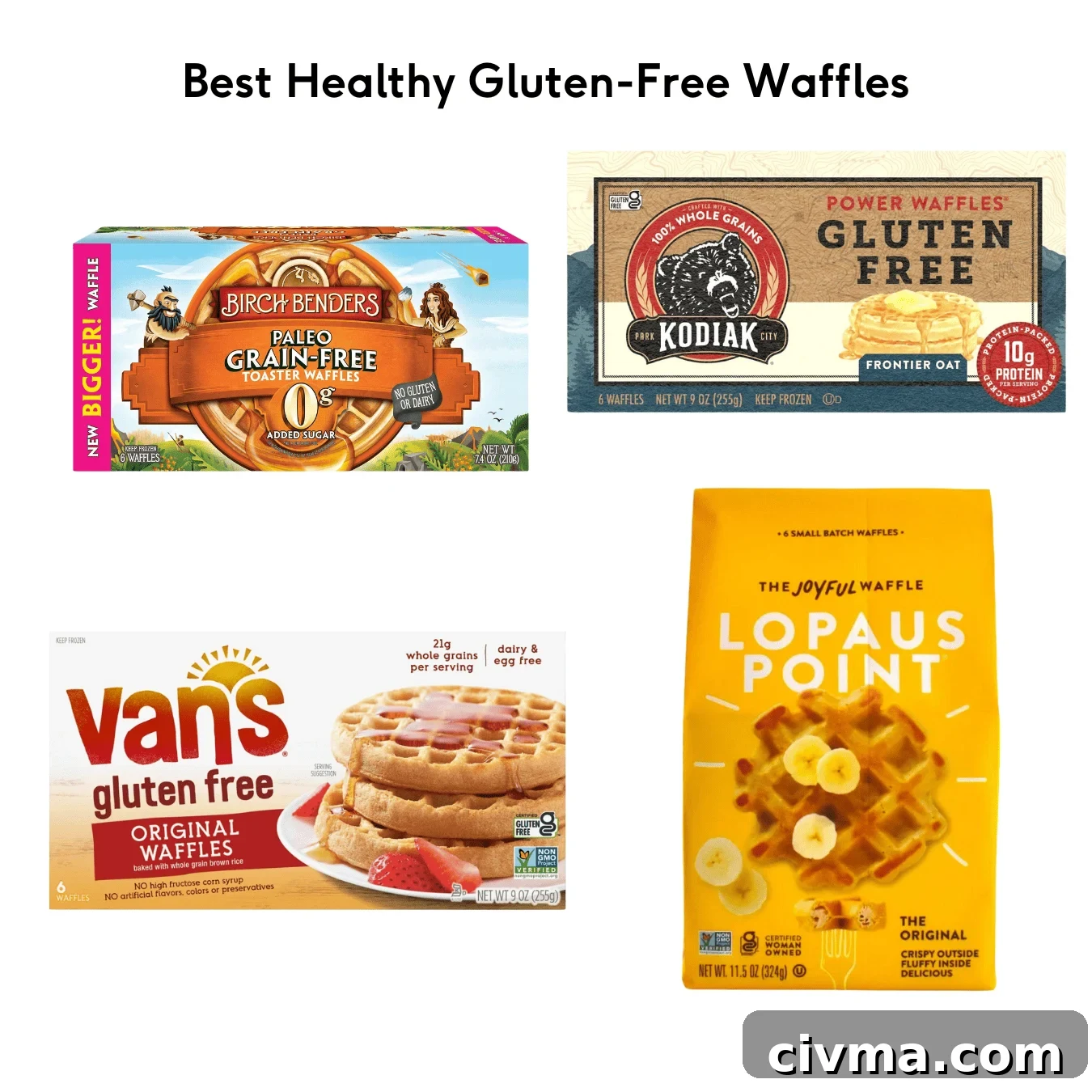 healthy gluten free frozen waffles