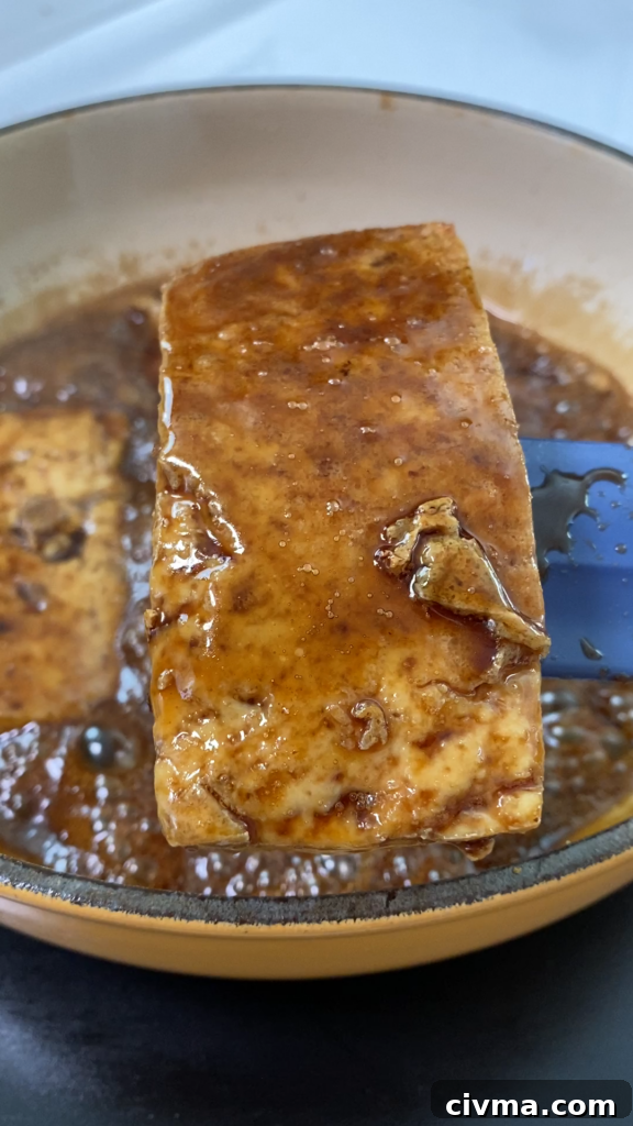 Glazed tofu for vegan tofu musubi