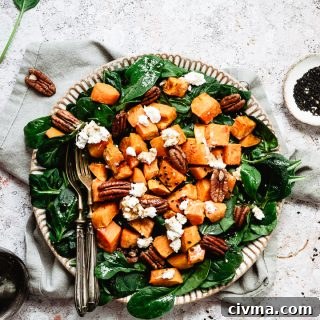 Delicious and easy spinach goat cheese salad