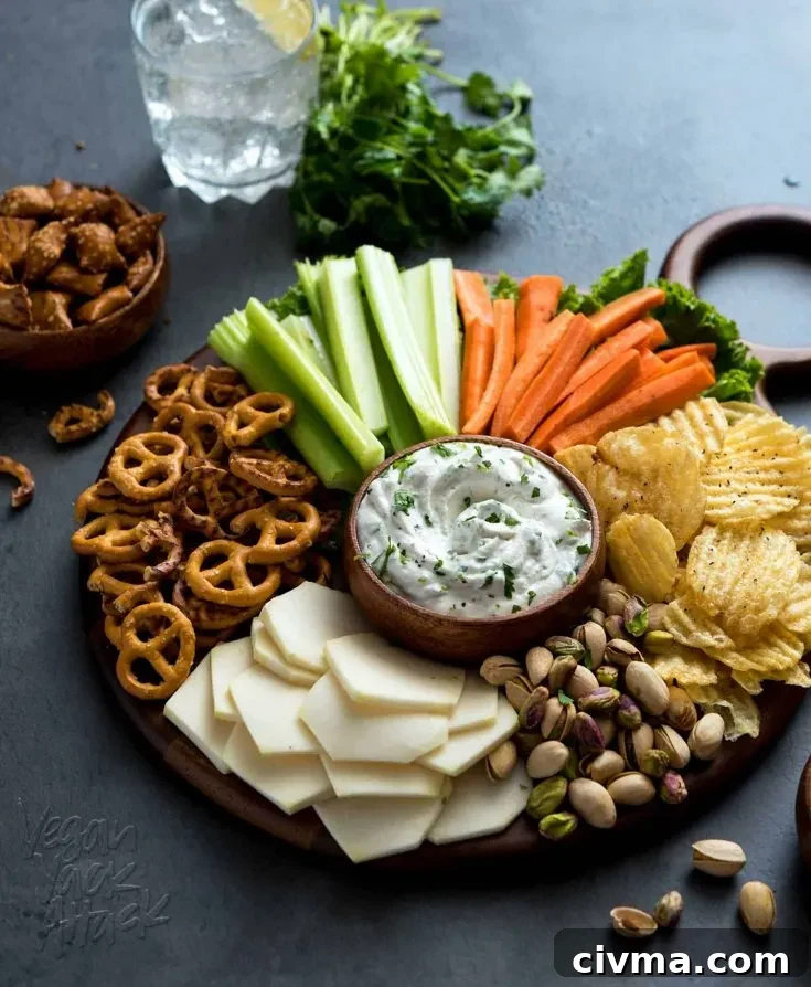 Cilantro Onion Dip platter