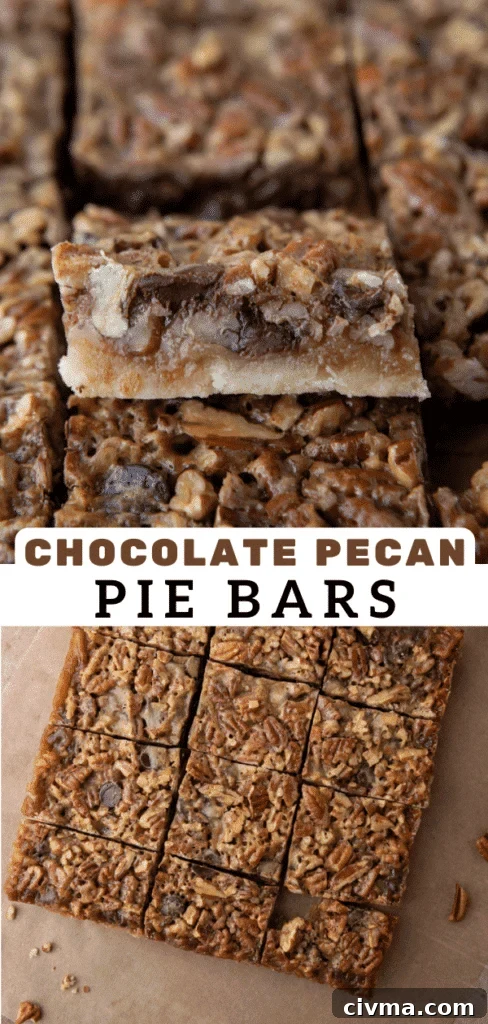 Chocolate pecan pie bars 