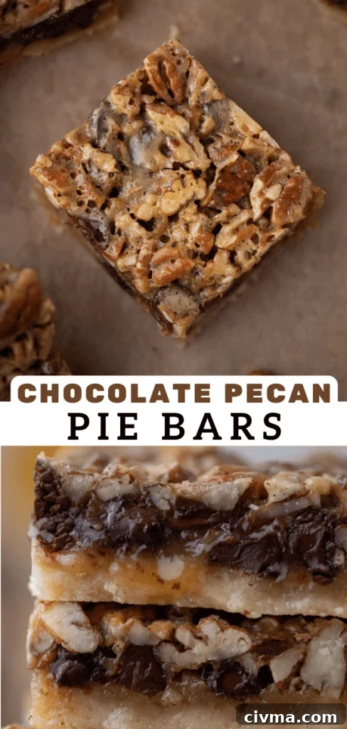 Chocolate pecan pie bars 