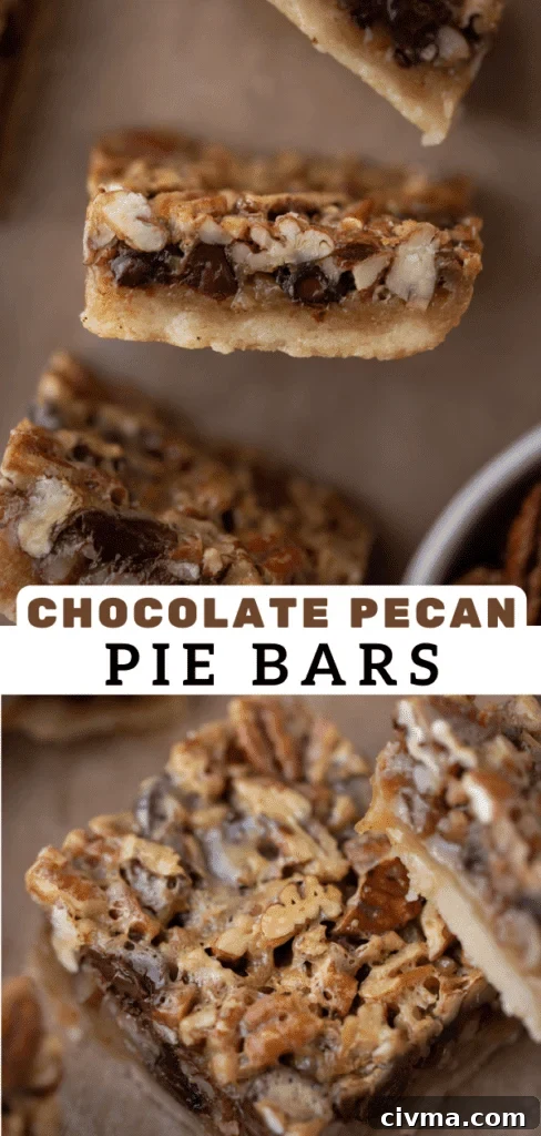 Chocolate pecan pie bars 