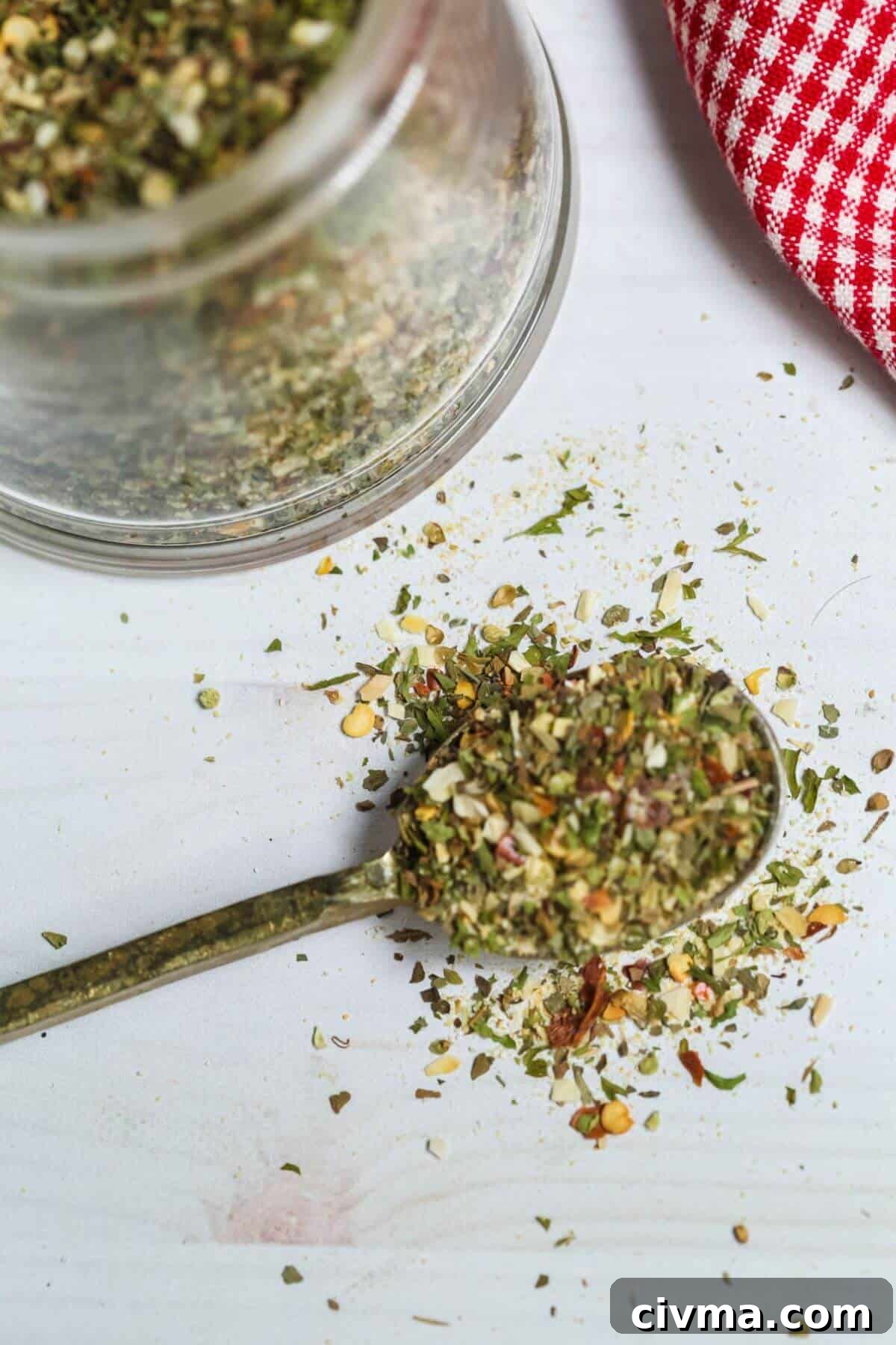 A spoon of the mix.