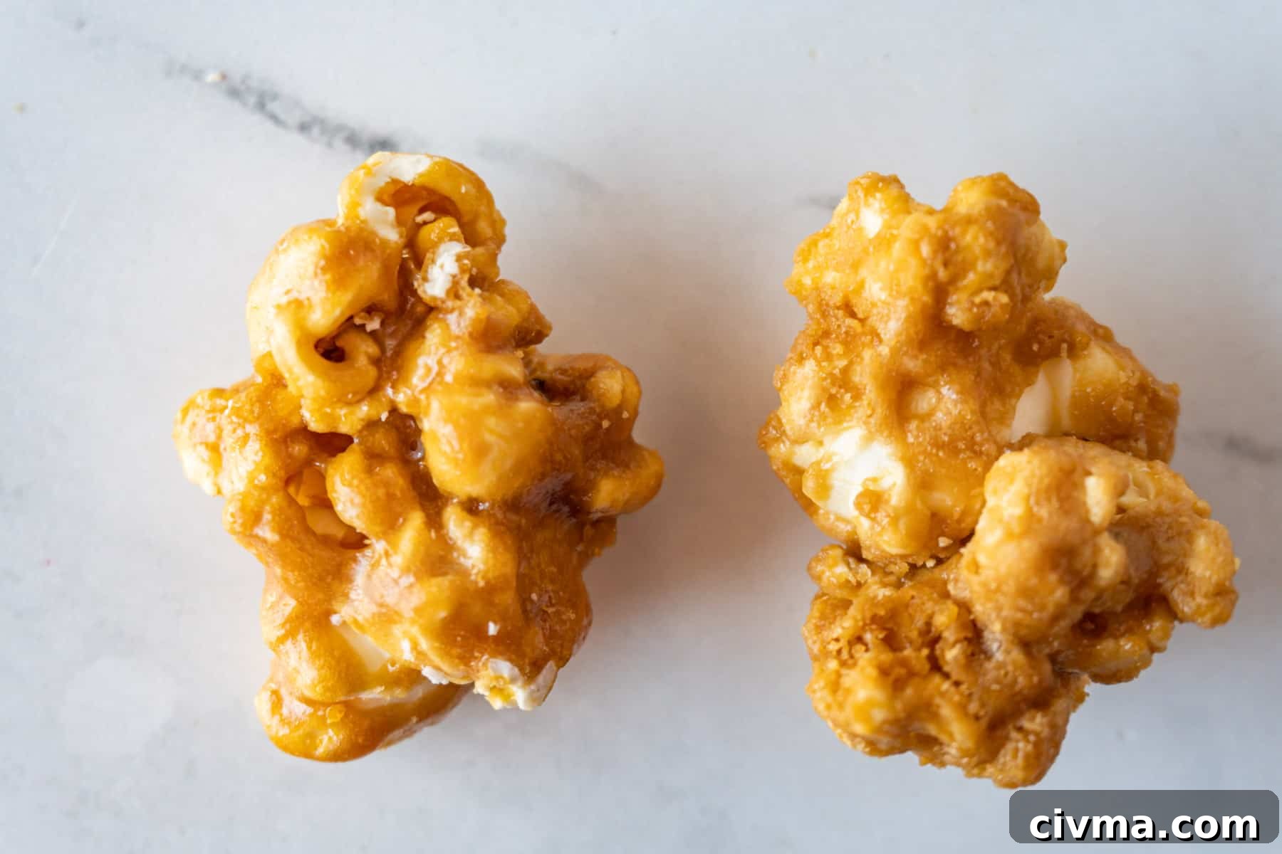 Homemade Caramel Popcorn Recipe 14 smooth caramel vs grainy caramel on popcorn