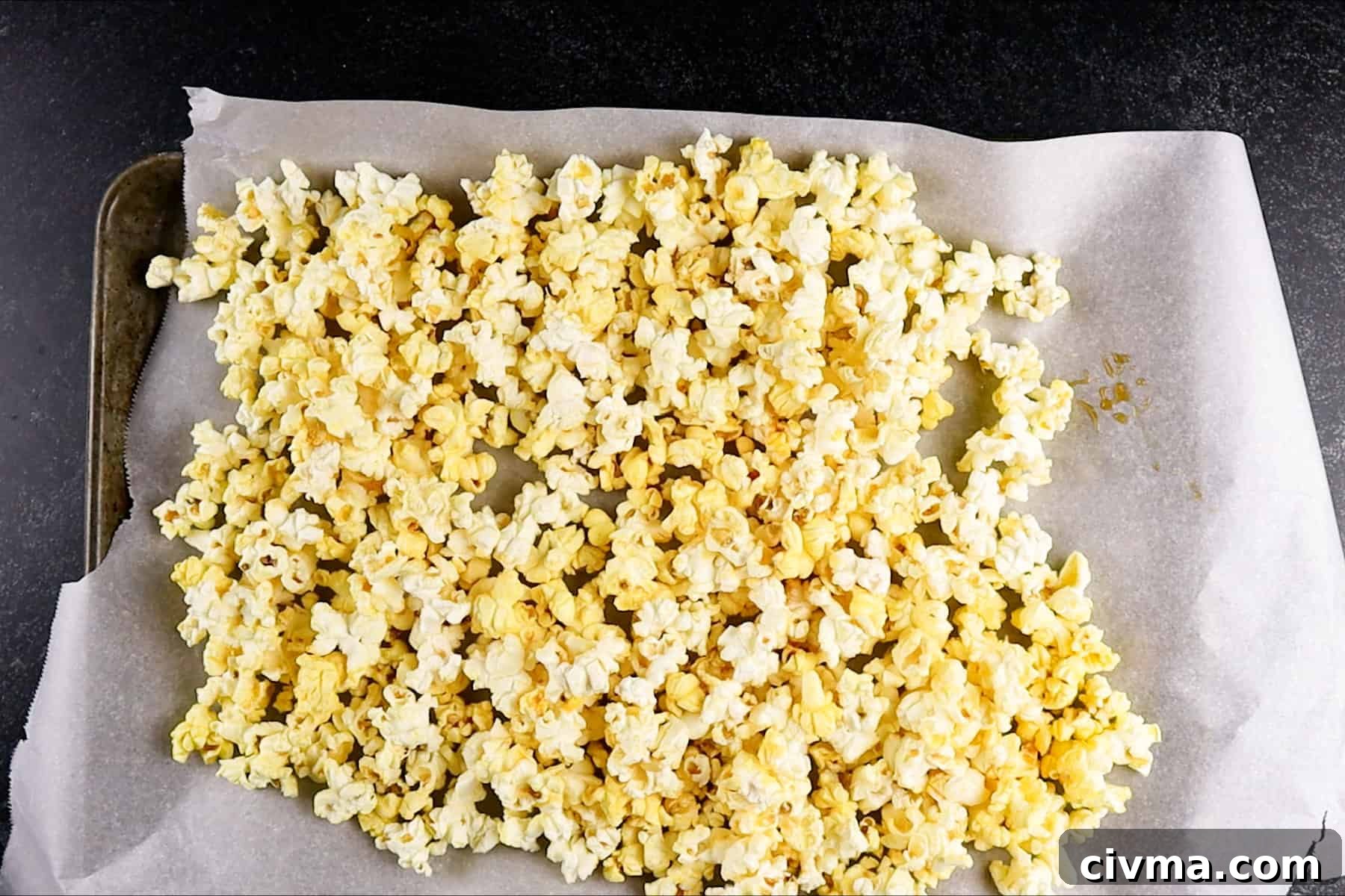 Homemade Caramel Popcorn Recipe 6 popped popcorn