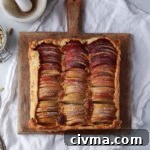 Rustic Apple Ombré Tart with Honey Frangipane