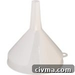 White Chocolate Ganache Drip for Cakes 5 Funnel