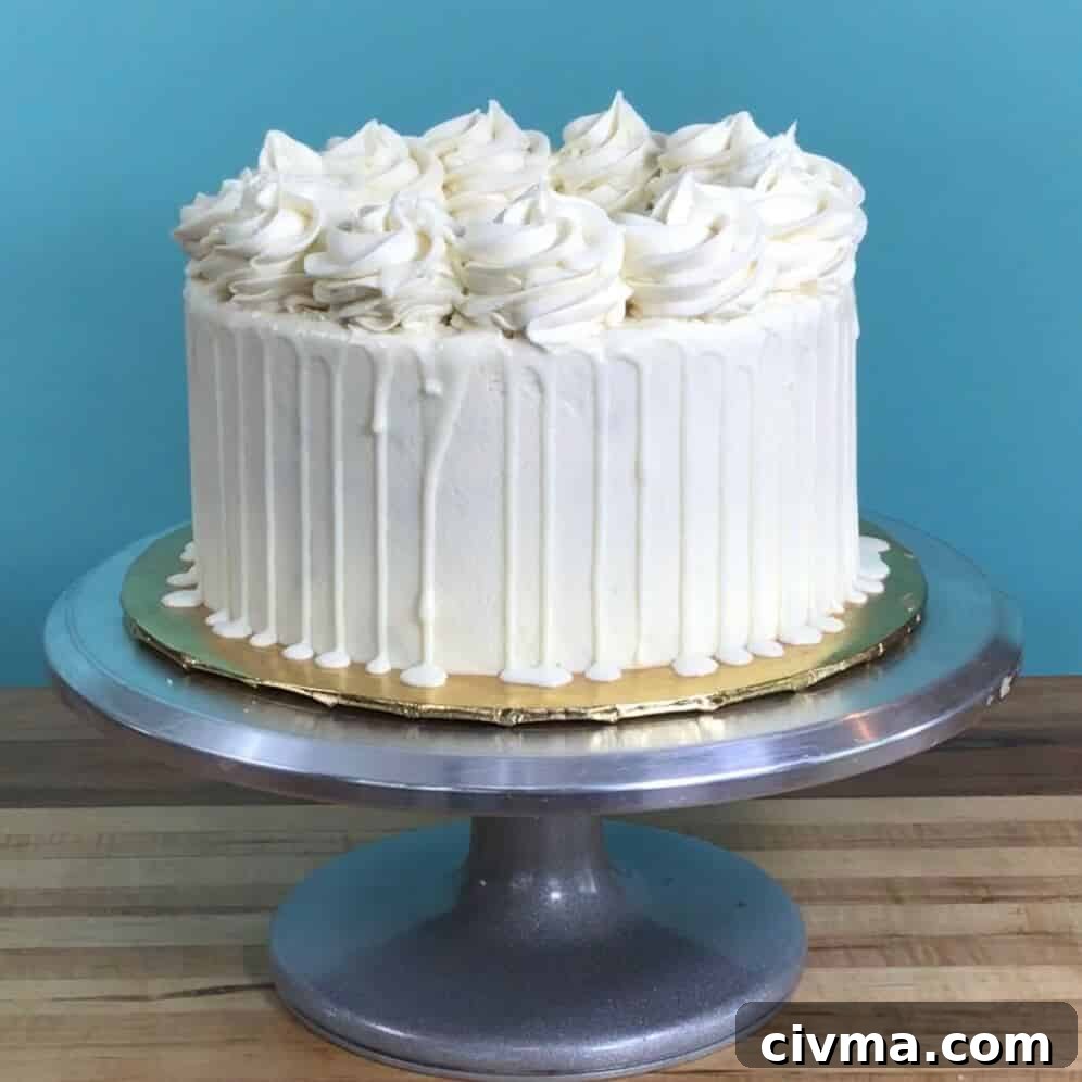 White Chocolate Ganache Drip for Cakes 7 White chocolate ganache drizzle