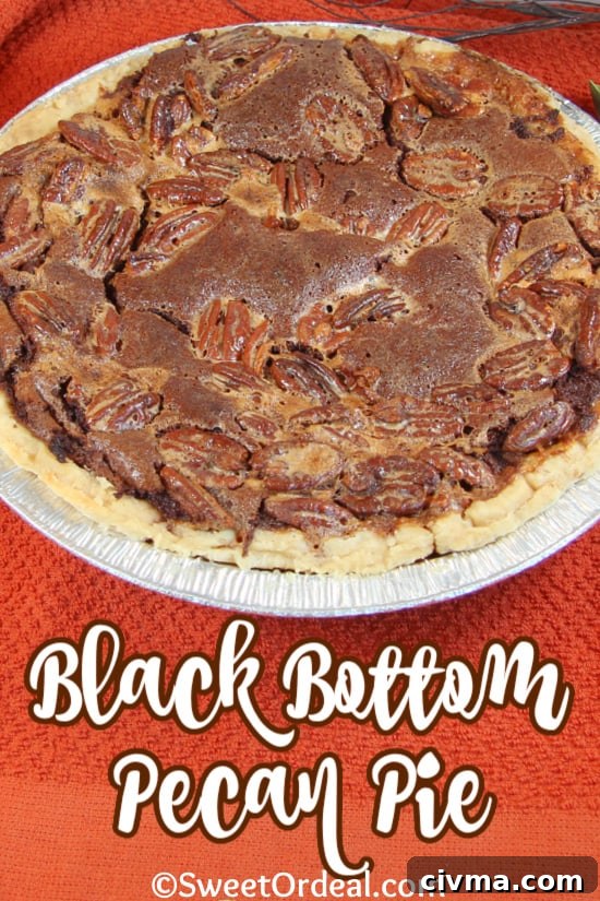 Black Bottom Pecan Pie has everything you could want in a pie: chocolate, pecans, and a buttery crust. Black Bottom Pecan Pie