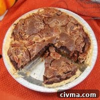 Black Bottom Pecan Pie with a Rich Chocolate Layer 3 Black Bottom Pecan Pie