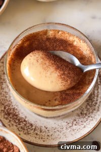Serving spoon scooping mousse
