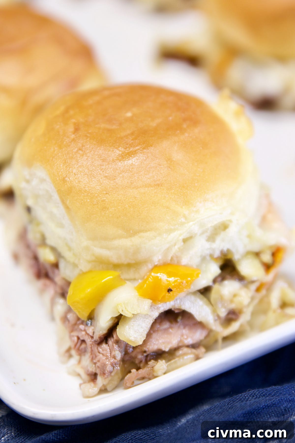 Best appetizer for parties - cheesesteak sliders with grilled steak. Philly Cheesesteak Sliders.