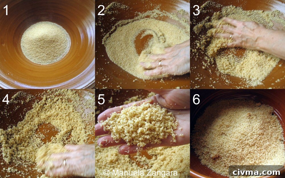 Post67 Making couscous from semolina