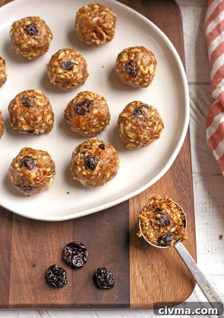 paleo granola bites on a plate