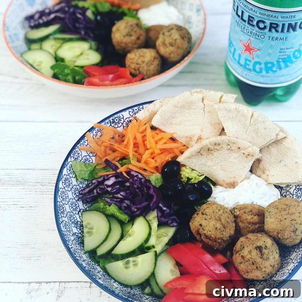 falafel pitta lunch bowl