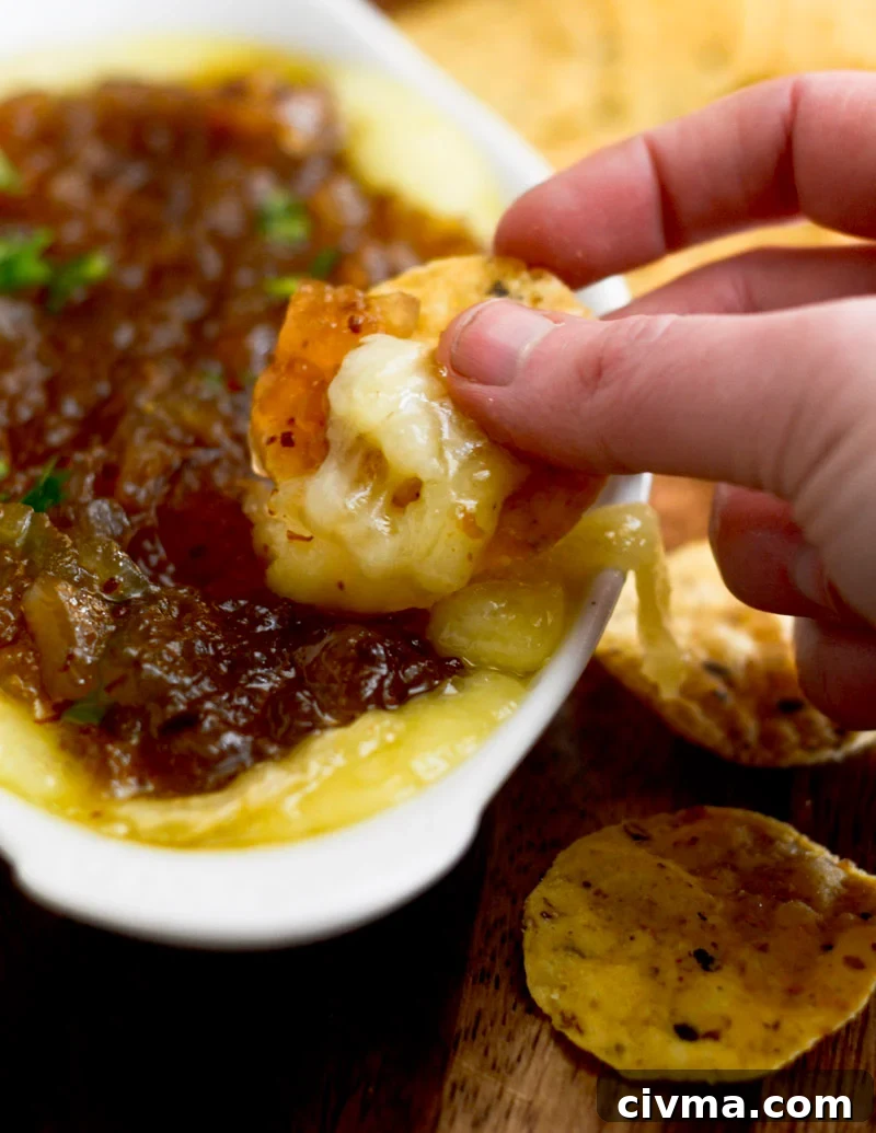 Baked brie with bacon onion jam.