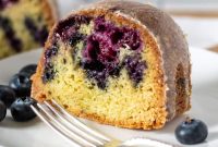 Zesty Lemon Blueberry Bundt Cake with Glaze