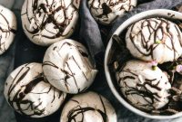 Dark Chocolate Swirl Meringue Cookies