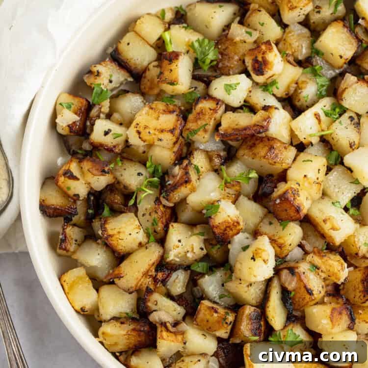 Southern fried potatoes in a large bowl