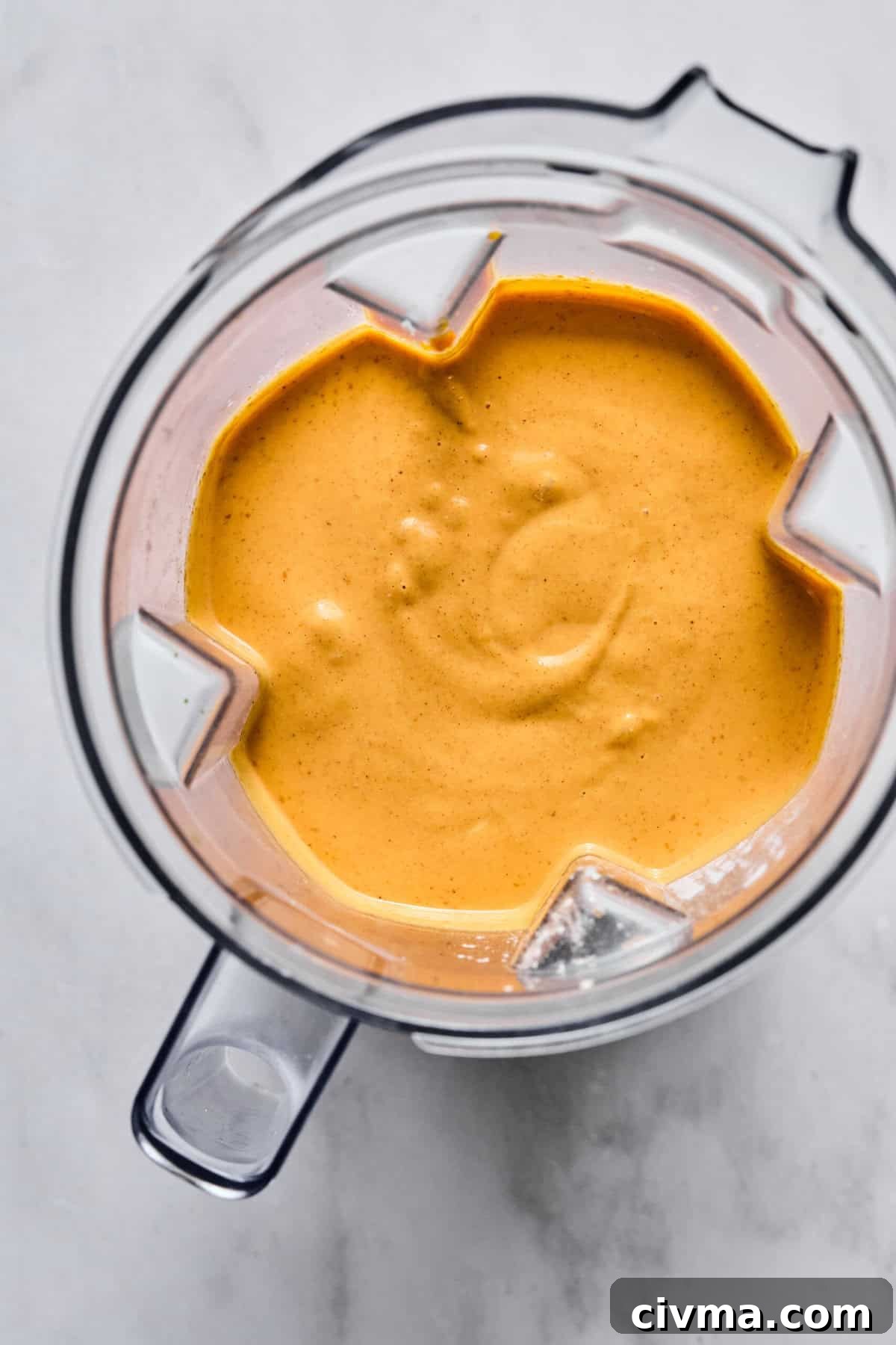 pumpkin cheesecake filling in a blender