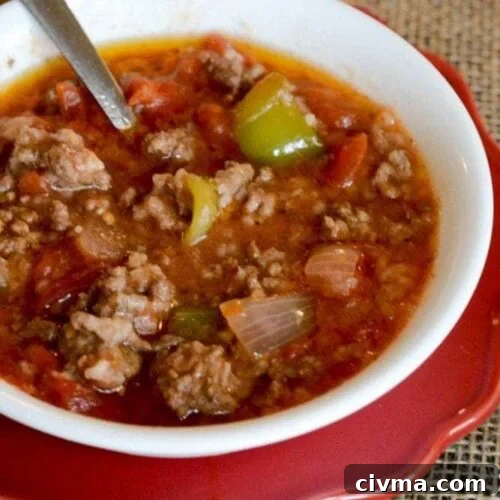 Crockpot Stuffed Pepper Soup