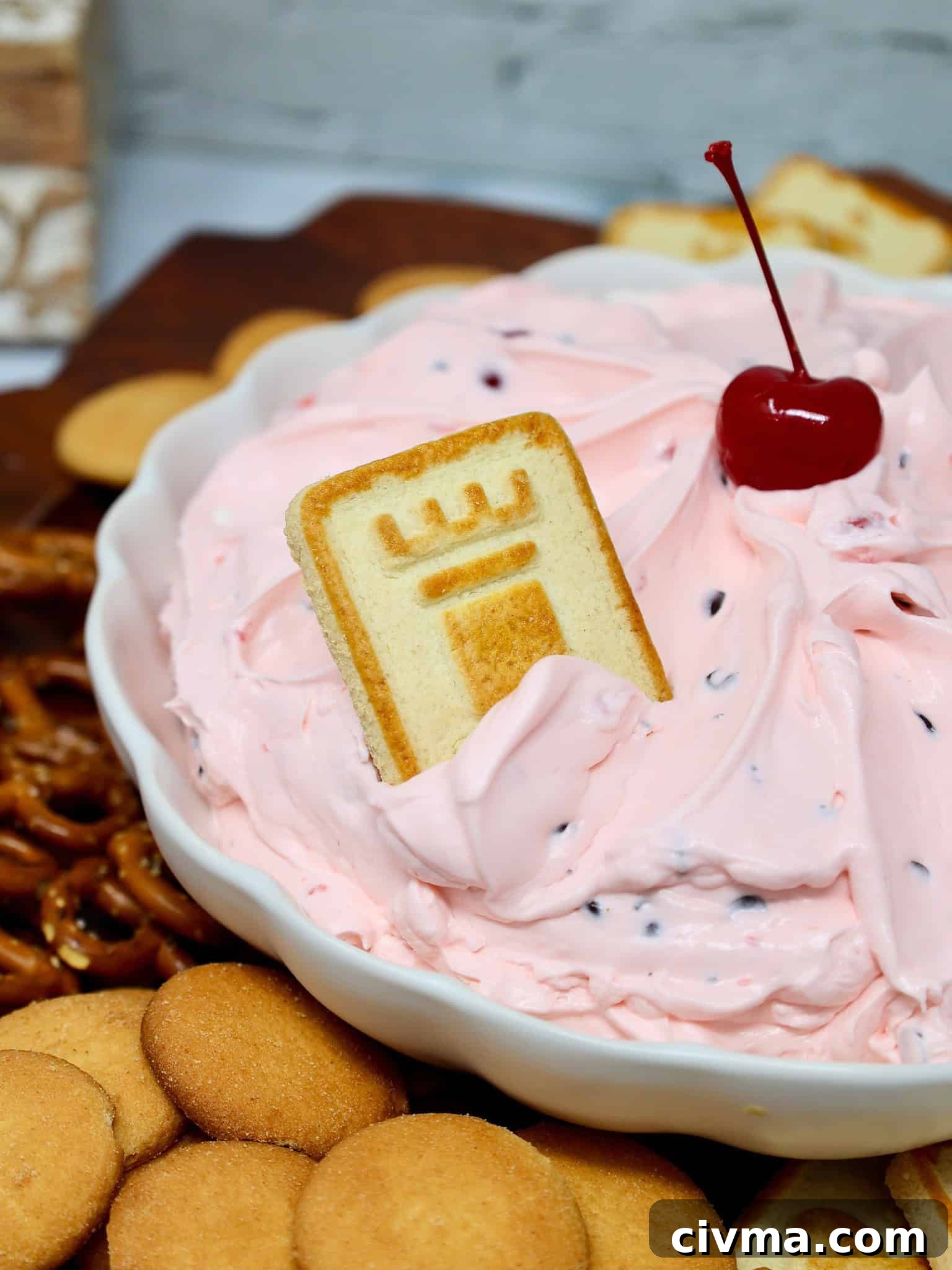 cherry chocolate dip with cool whip