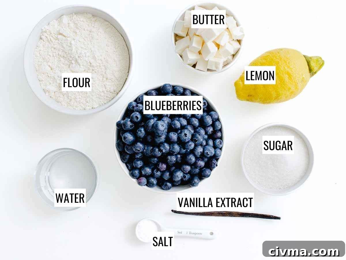 blueberry galette ingredients